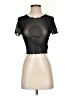 Shein Black Short Sleeve Top Size 4 - photo 1