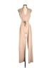 Black Halo Solid Tan Jumpsuit Size 4 - photo 1