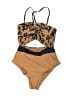 Cupshe Graphic Tan One Piece Swimsuit Size S - photo 1