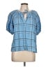 Ann Taylor LOFT Blue Short Sleeve Blouse Size L - photo 1
