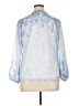 And 100% Polyester Blue 3/4 Sleeve Blouse Size 16 - photo 2