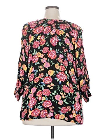Indigo Rose 3/4 Sleeve Blouse (view 2)