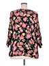 Indigo Rose 100% Polyester Black 3/4 Sleeve Blouse Size 2X - photo 2