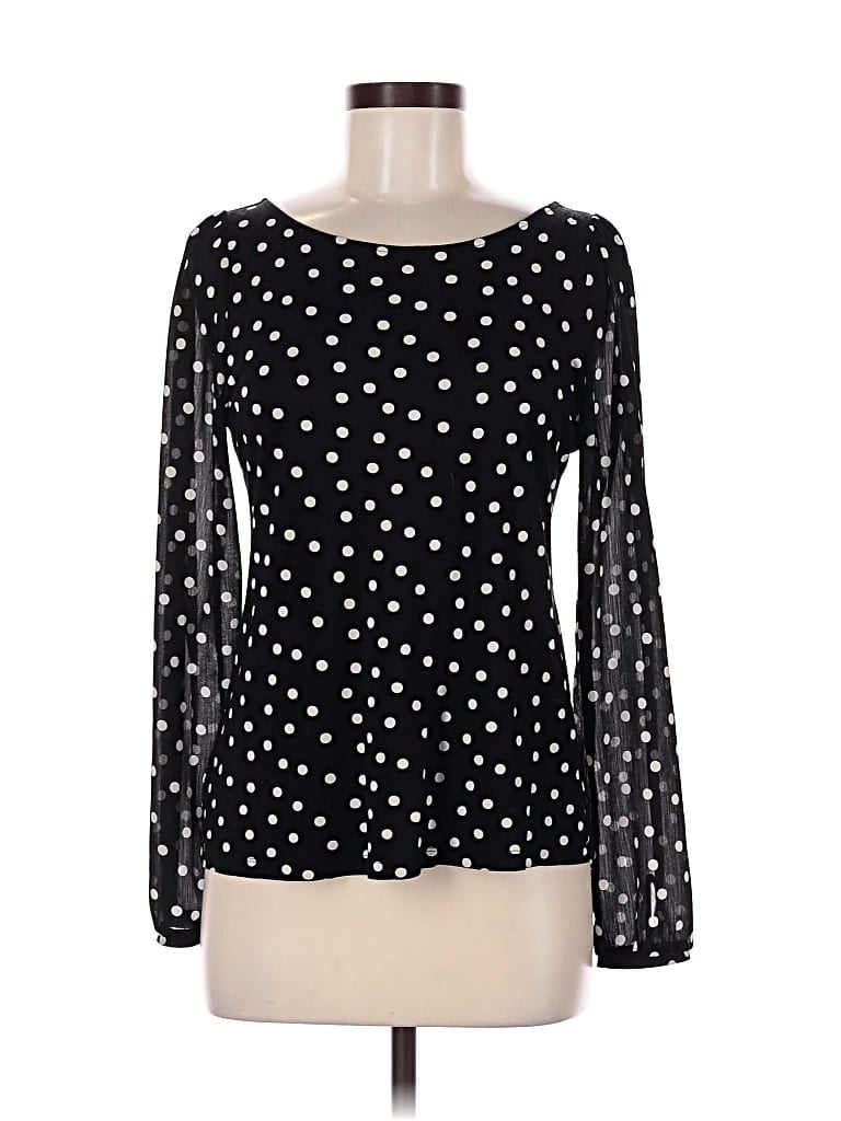 Pre-owned Ann Taylor Loft Long Sleeve T-shirt In Black