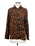 She + Sky 100% Polyester Animal Print Orange Long Sleeve Blouse Size S - photo 1