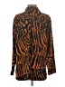 She + Sky 100% Polyester Animal Print Orange Long Sleeve Blouse Size S - photo 2