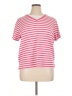 Hasting & Smith Stripes Pink Short Sleeve T-Shirt Size 1X - photo 1
