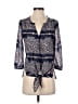 Maurices 100% Polyester Blue 3/4 Sleeve Blouse Size XS - photo 1