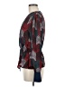 BCBGMAXAZRIA 100% Polyester Burgundy Blue Long Sleeve Blouse Size M - photo 5