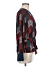 BCBGMAXAZRIA 100% Polyester Burgundy Blue Long Sleeve Blouse Size M - photo 4