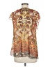 Unity World Wear 100% Polyester Orange Short Sleeve Blouse Size M - photo 2