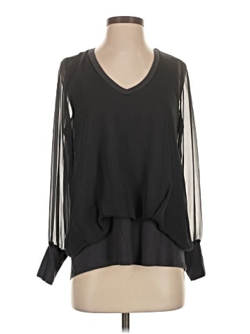 Lola & Sophie Long Sleeve Silk Top (view 1)