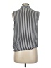 INC International Concepts 100% Polyester Stripes Blue Sleeveless Blouse Size 6 - photo 2