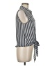 INC International Concepts 100% Polyester Stripes Blue Sleeveless Blouse Size 6 - photo 4