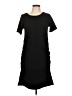 Unbranded Solid Black Casual Dress Size L - photo 1