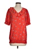 Hailey & Co. 100% Polyester Red Short Sleeve Blouse Size S - photo 1