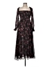 o.p.t 100% Polyester Floral Black Cocktail Dress Size M - photo 1