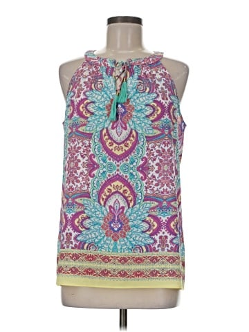 Rose + Olive Sleeveless Blouse (view 1)