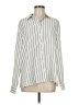 Assorted Brands Stripes Ivory Long Sleeve Blouse Size M - photo 1