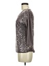 Studio Y Metallic Silver 3/4 Sleeve Top Size M - photo 5