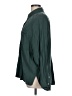 Fun2Fun Solid Green Long Sleeve Button-Down Shirt Size L - photo 5