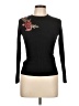 Cliche Floral Black Turtleneck Sweater Size L - photo 1