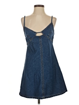 open lace back dress Rautha Denim Mini Dress Black main image 1