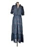 Max Studio 100% Polyester Paisley Blue Casual Dress Size L (estimated) - photo 1