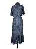 Max Studio 100% Polyester Paisley Blue Casual Dress Size L (estimated) - photo 2