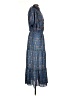 Max Studio 100% Polyester Paisley Blue Casual Dress Size L (estimated) - photo 4