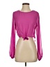 Superdown 100% Polyester Pink Long Sleeve Blouse Size S - photo 1