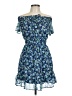 Indulge 100% Polyester Floral Blue Cocktail Dress Size L - photo 1