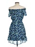 Indulge 100% Polyester Floral Blue Cocktail Dress Size L - photo 2