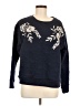 Assorted Brands Floral Blue Pullover Sweater Size M - photo 1