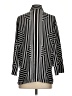 Modern Works 100% Polyester Stripes Black 3/4 Sleeve Blouse Size S - photo 2