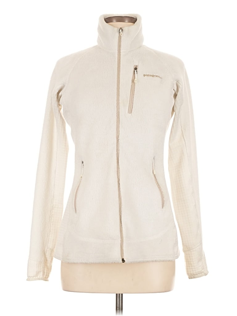 Pre-owned Patagonia Fleece Jacket In White