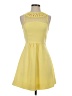 Esley Solid Yellow Cocktail Dress Size S - photo 1