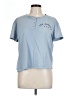 Assorted Brands 100% Cotton Blue Short Sleeve Henley Size L - photo 1