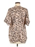 CAbi Animal Print Tan Short Sleeve Blouse Size M - photo 2