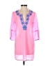 Lilly Pulitzer 100% Polyester Pink 3/4 Sleeve Blouse Size XS - photo 1