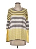 Lauren Hansen 100% Cotton Stripes Yellow Pullover Sweater Size S - photo 1