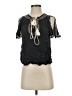 Clover + Scout 100% Rayon Black Short Sleeve Blouse Size S - photo 1
