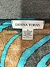 Donna Toran Animal Print Marled Zebra Print Teal Short Sleeve Top Size M - photo 7