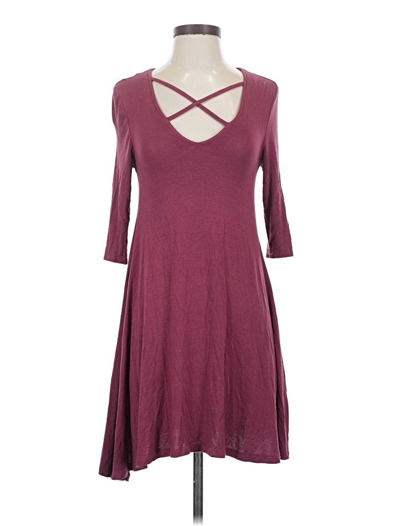 Pre-owned Rue21 Casual Dress In Burgundy