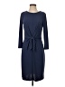 Ann Taylor Solid Blue Casual Dress Size 4 - photo 1