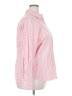 Lands' End 100% Baumwolle Checkered-gingham Pink Long Sleeve Button-Down Shirt Size 20W - photo 4