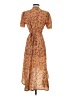 Shein 100% Polyester Paisley Orange Cocktail Dress Size 4 - photo 2