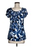 Christopher & Banks Blue Short Sleeve Blouse Size M - photo 1