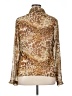 Metrostyle 100% Polyester Animal Print Gold Long Sleeve Blouse Size 16 - photo 2