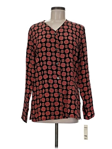 Silx Long Sleeve Silk Top (view 1)